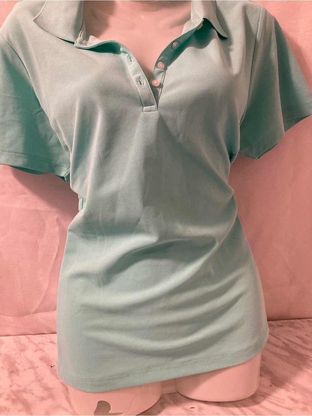 Greg Norman Play Dry Aqua Golf Polo Performance Shirt Size XL